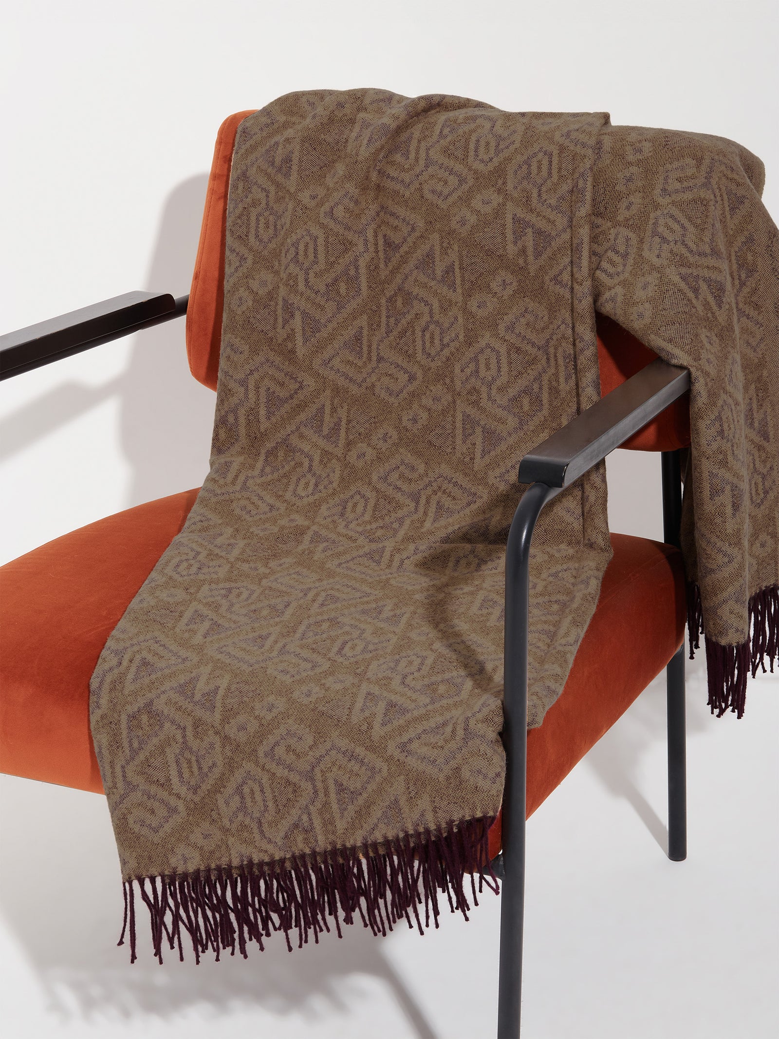 Manta Chincha - 2 Baby Alpaca Maroon Blanket