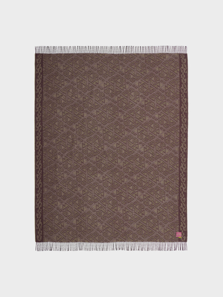 Manta Chincha - 2 De Baby Alpaca Color Guinda