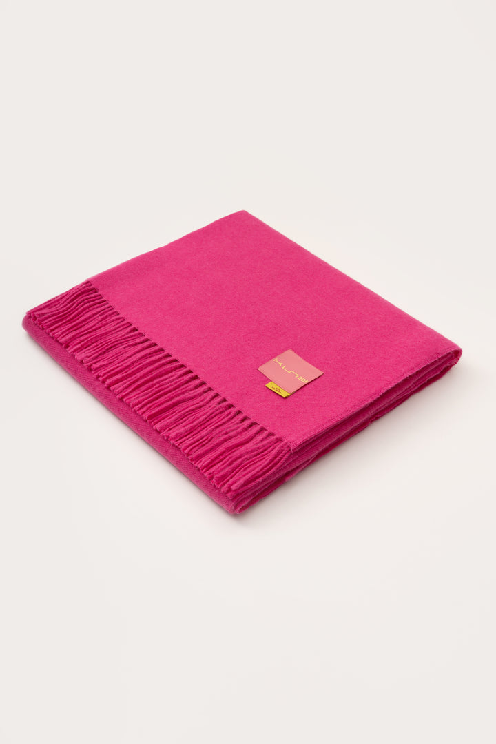 Manta Ydeal De Baby Alpaca Color Fucsia