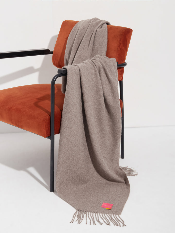 Manta Jet De Baby Alpaca Color Marron