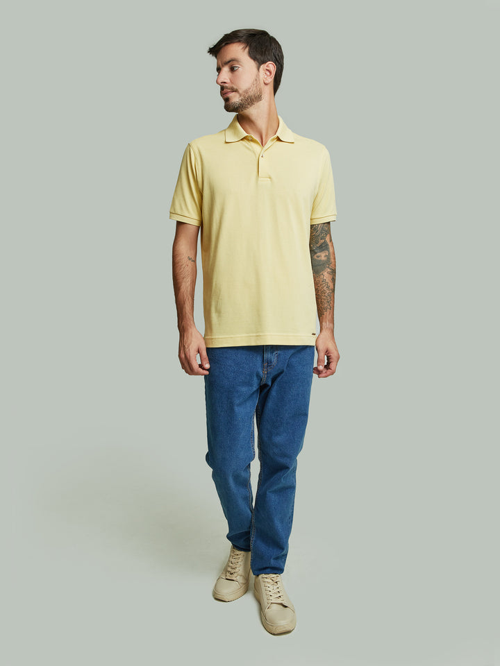Yellow Cotton Weinsberg Polo Shirt