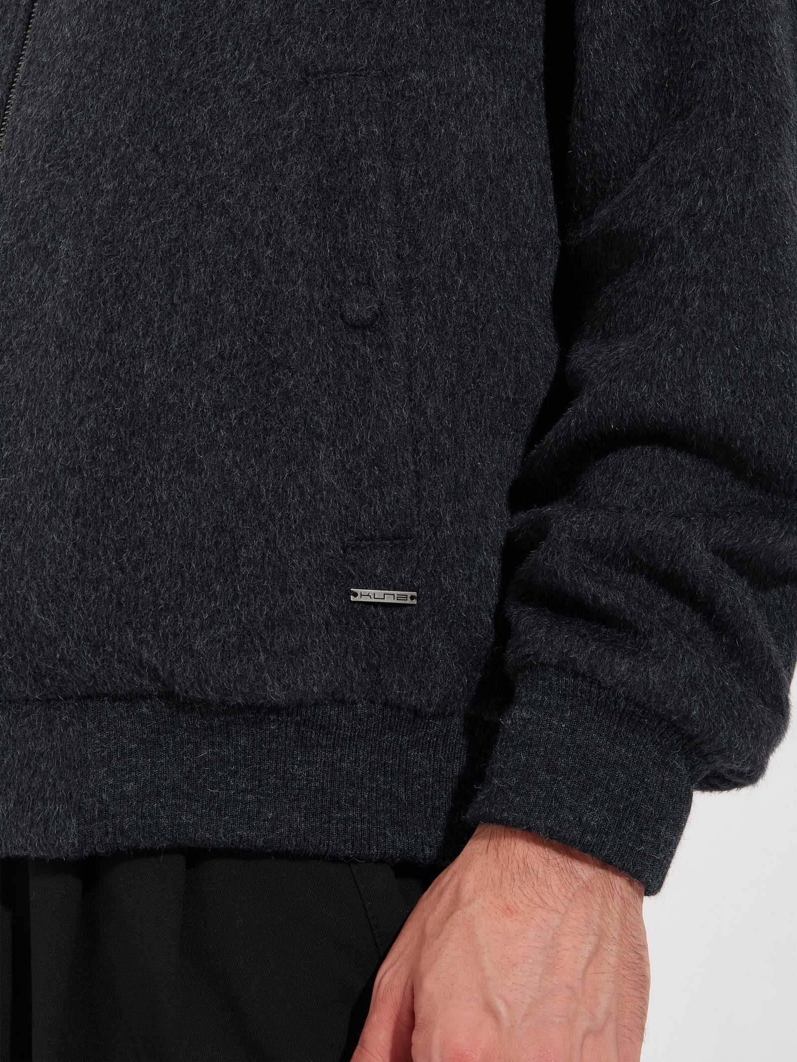 Casaca Alois De Baby Alpaca Color Gris
