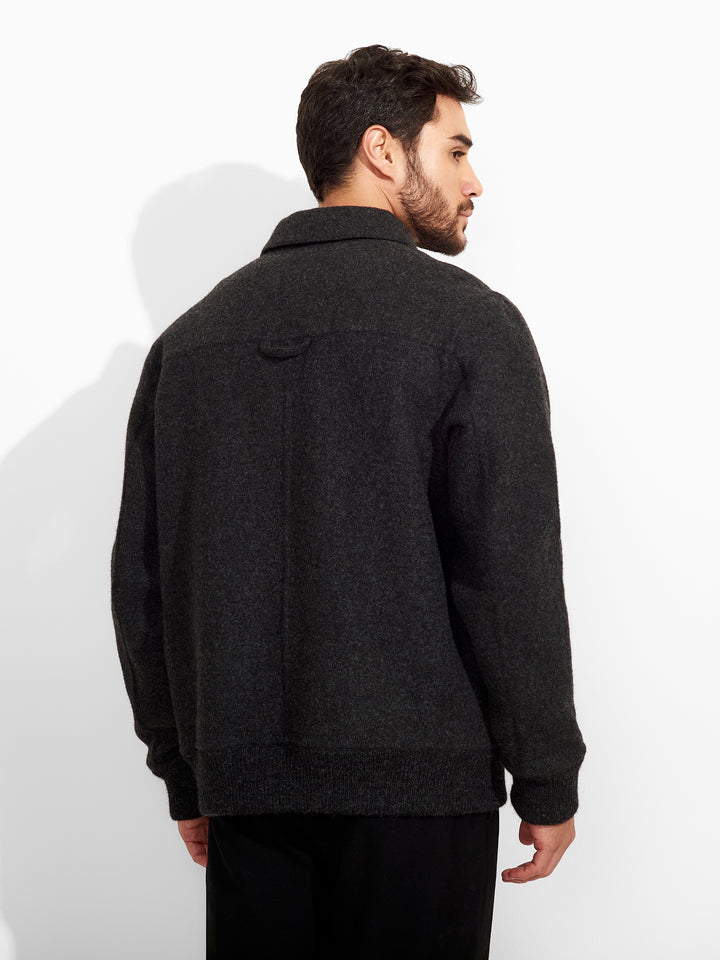 Casaca Zack De Baby Alpaca Color Gris