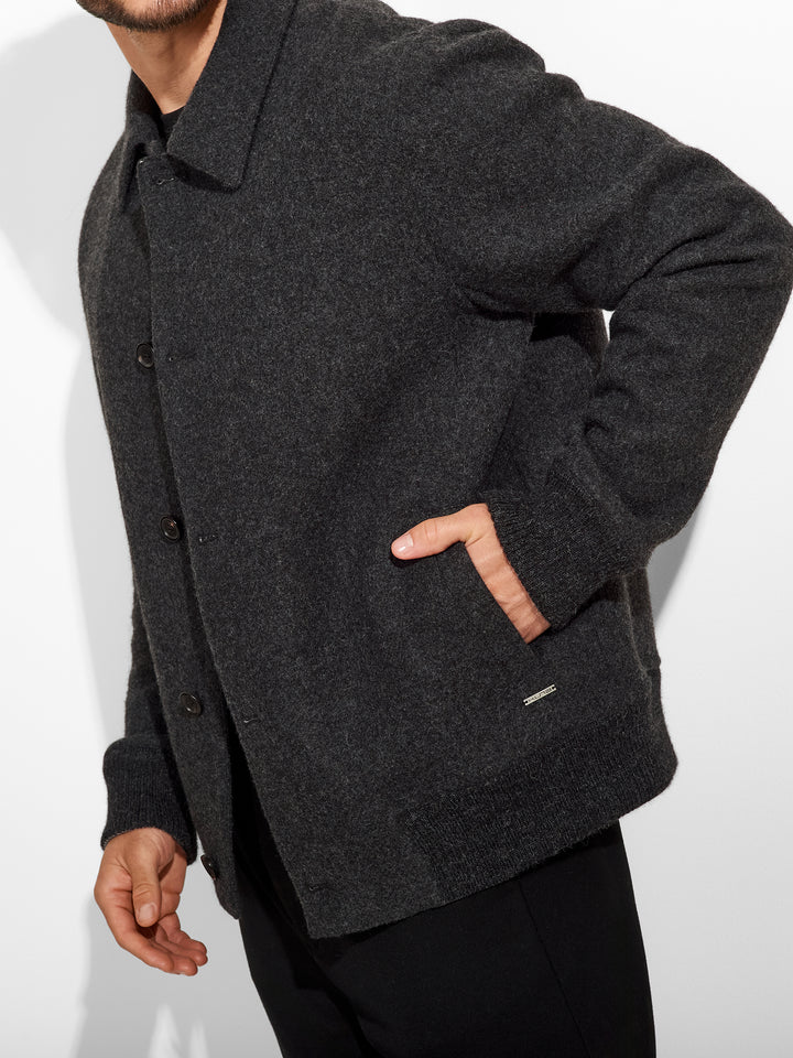 Casaca Zack De Baby Alpaca Color Gris