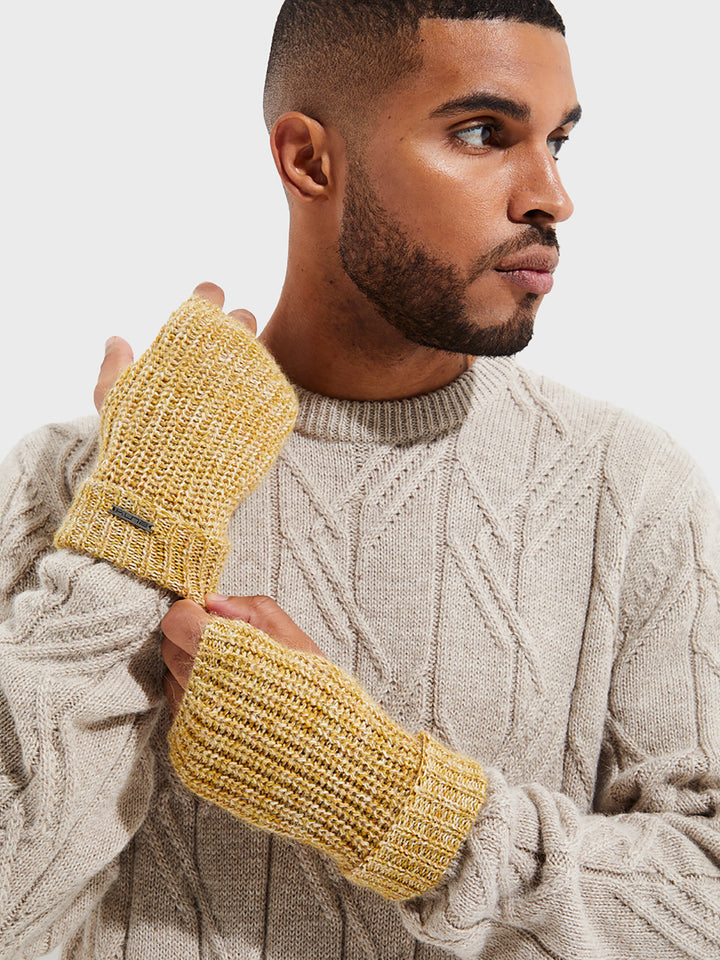 Guantes Ubicate Gloves De Baby Alpaca Color Amarillo