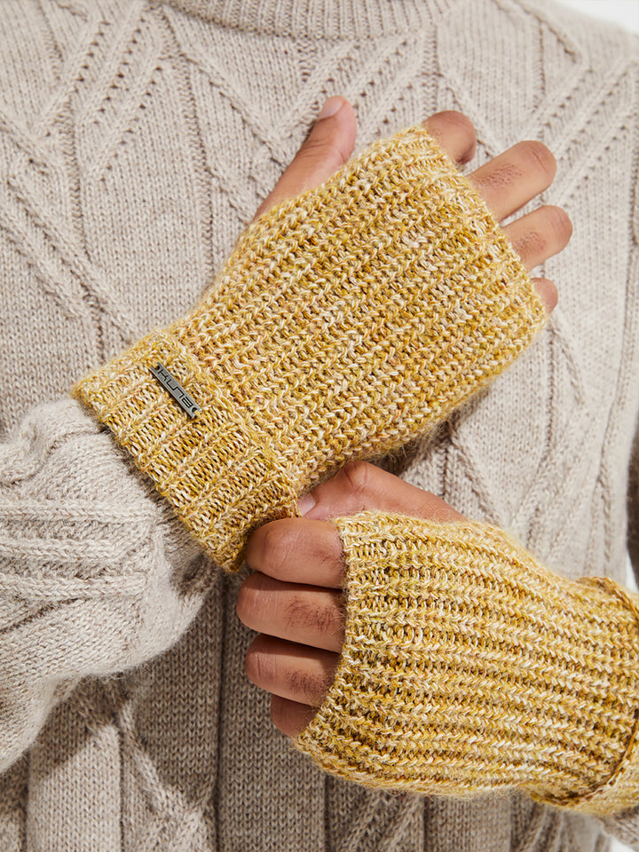Guantes Ubicate Gloves De Baby Alpaca Color Amarillo