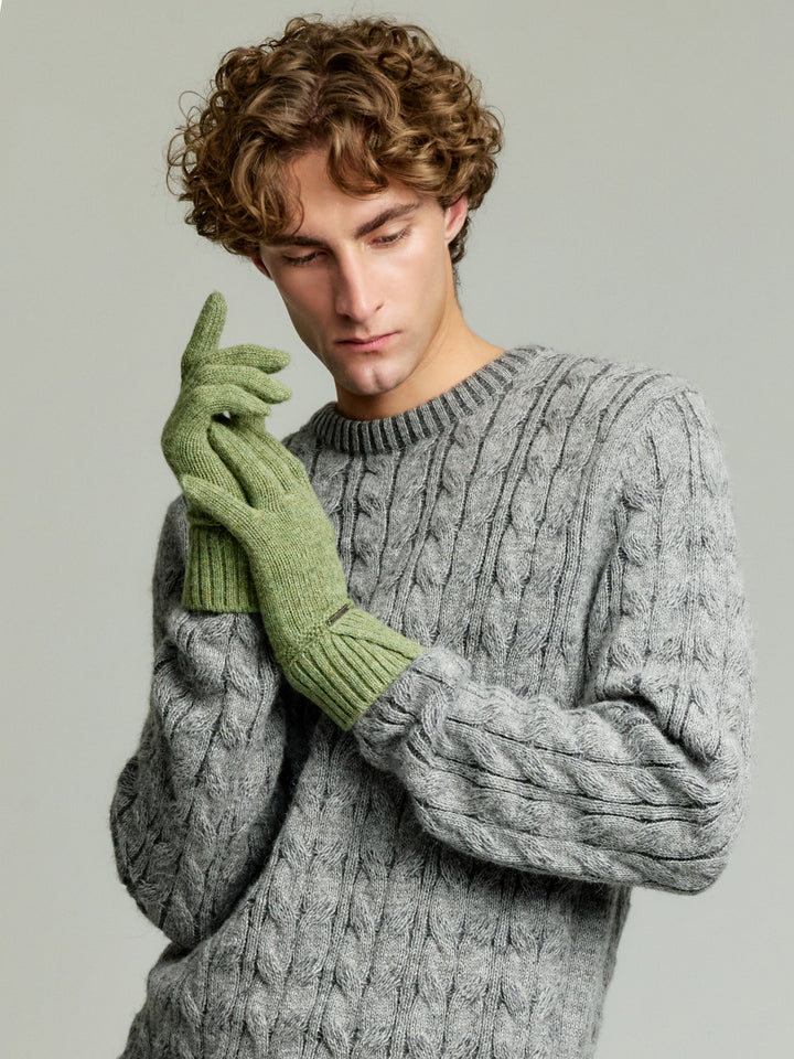 Guantes Yrma De Baby Alpaca Color Verde