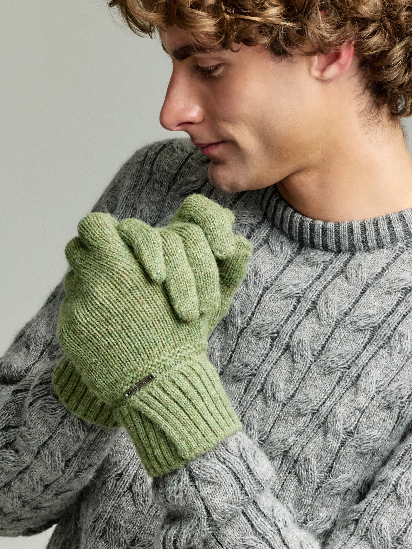 Yrma Baby Alpaca Green Gloves