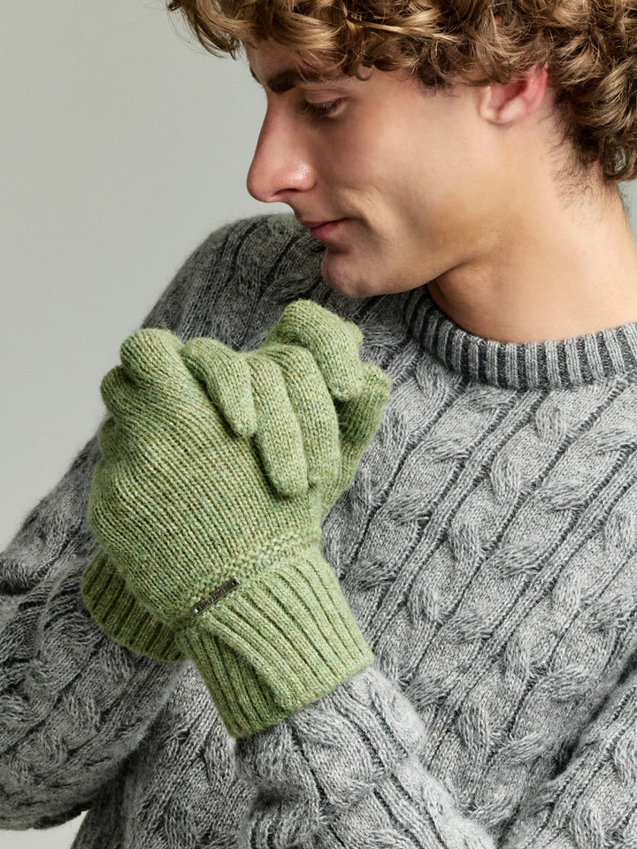 Guantes Yrma De Baby Alpaca Color Verde