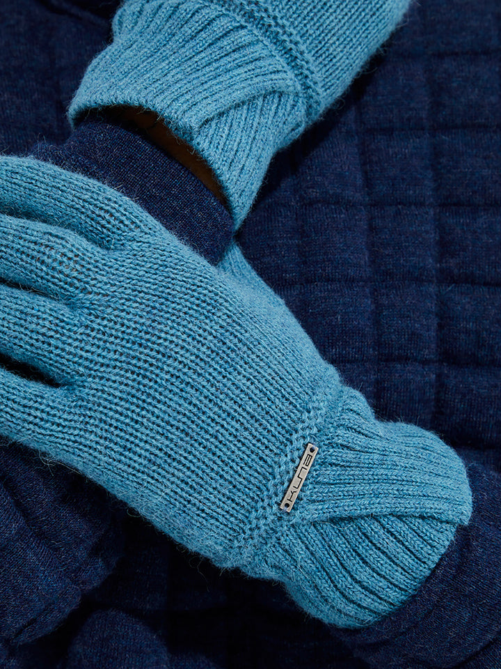 Guantes Yrma De Baby Alpaca Color Turquesa