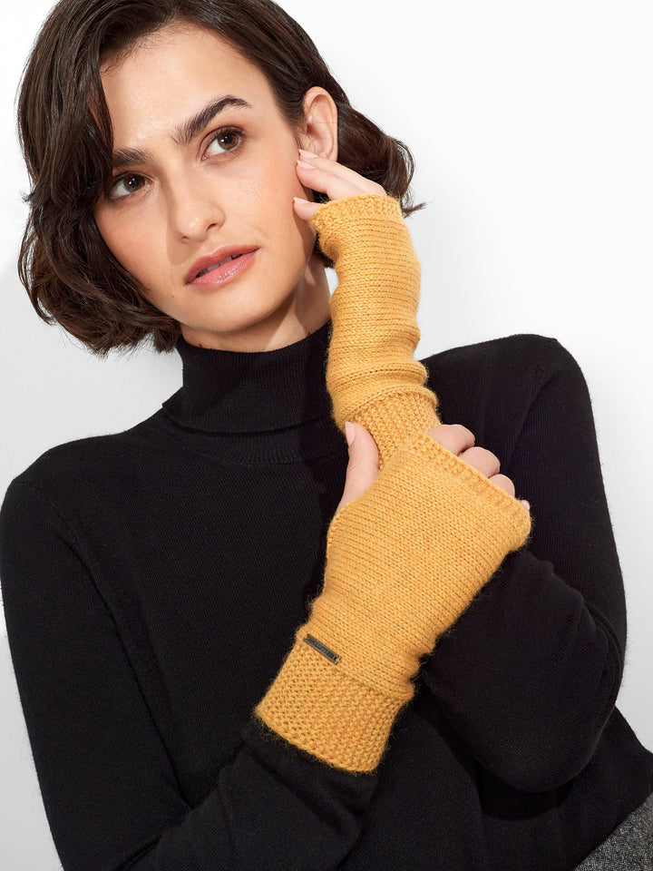 Guantes Zafiro De Baby Alpaca Color Amarillo