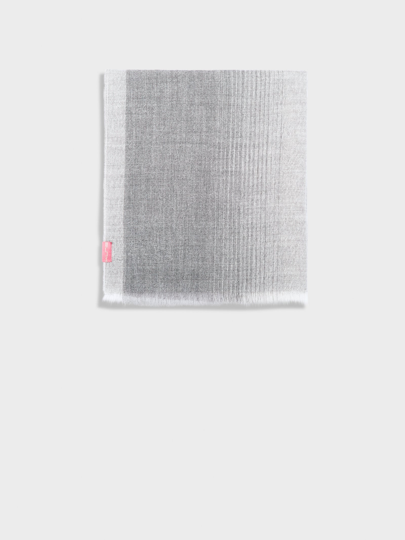 Baby Alpaca Fishing Stole in Gray