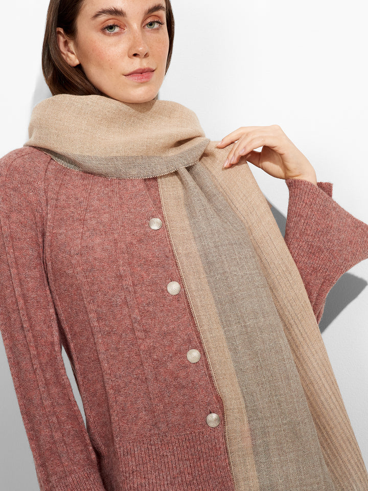 Estola Pesca De Baby Alpaca Color Gris