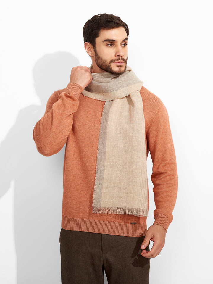 Estola Pesca De Baby Alpaca Color Gris