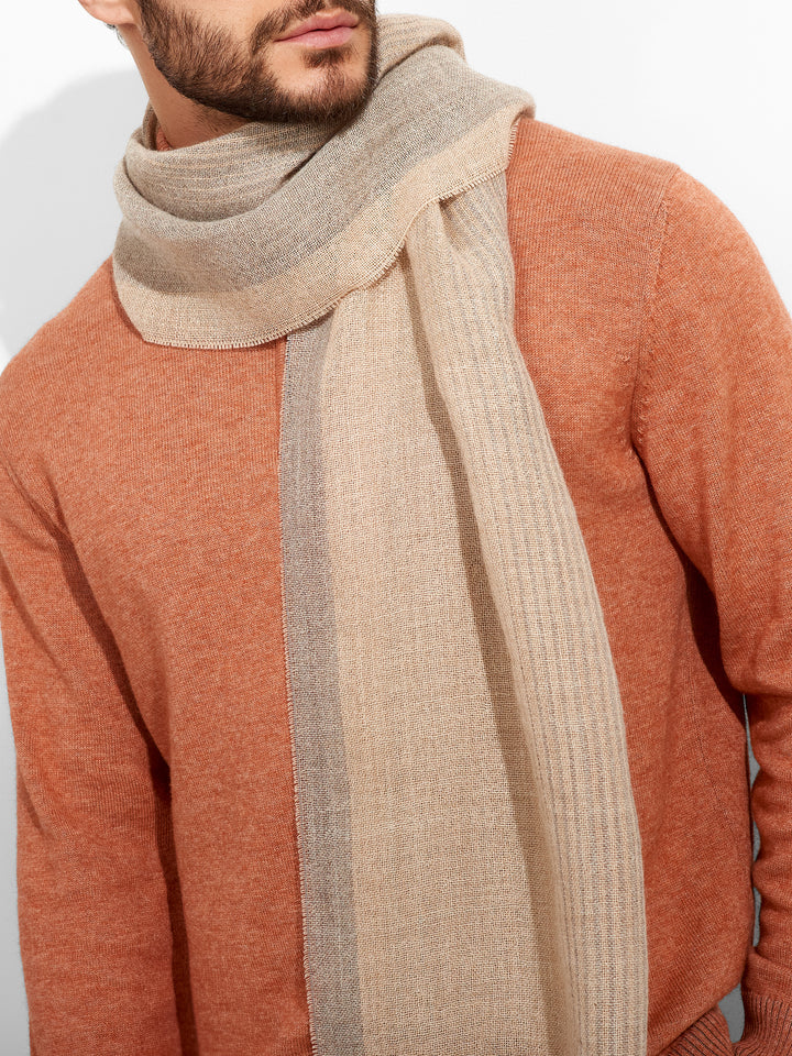 Estola Pesca De Baby Alpaca Color Gris