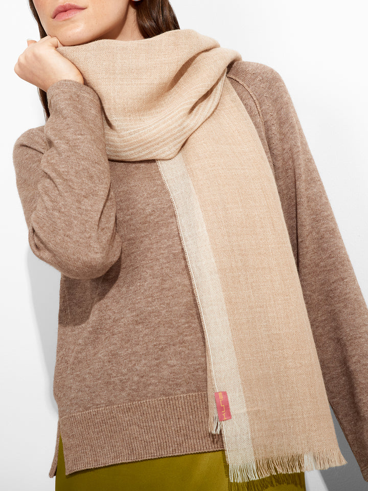 Estola Rum De Baby Alpaca Color Beige