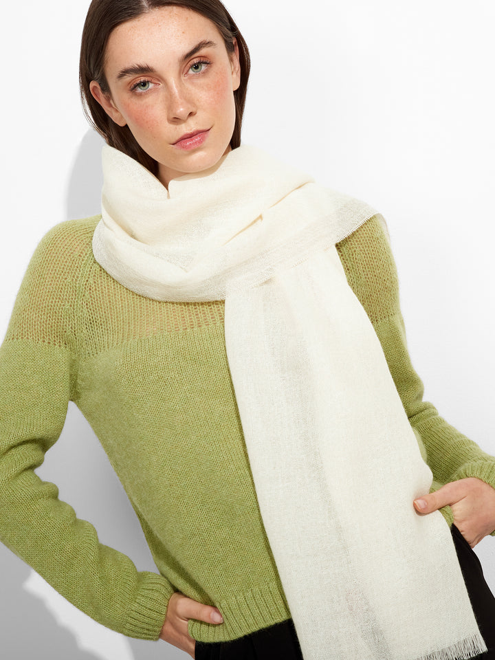 Estola Rum De Baby Alpaca Color Ecru