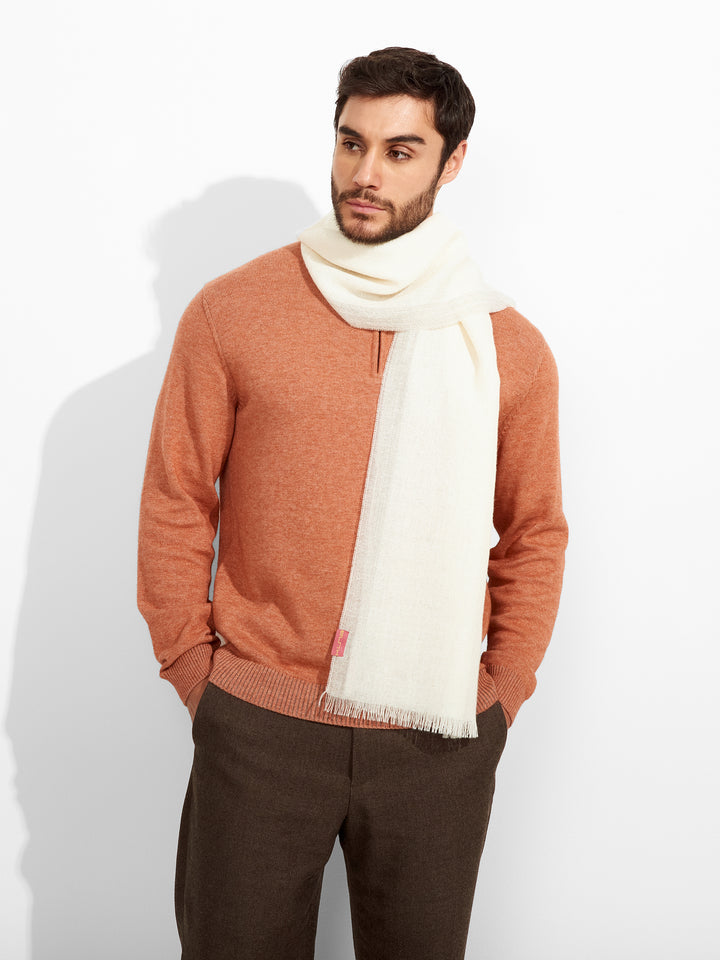 Estola Rum De Baby Alpaca Color Ecru