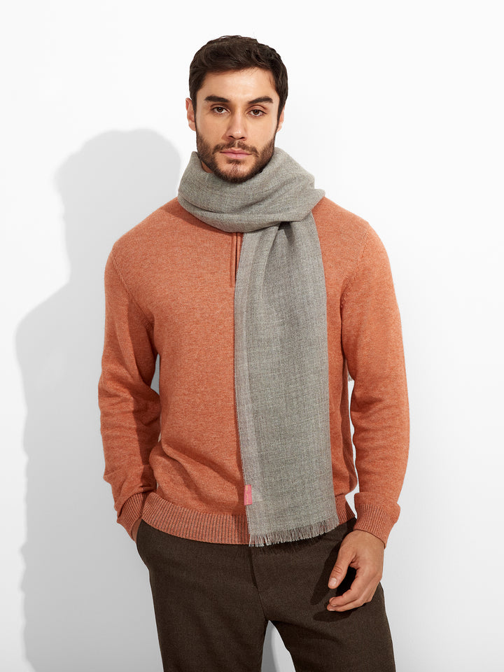 Estola Rum De Baby Alpaca Color Gris