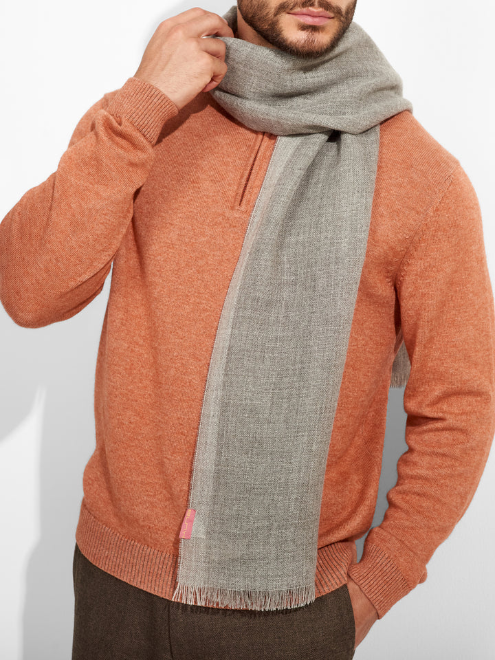 Estola Rum De Baby Alpaca Color Gris