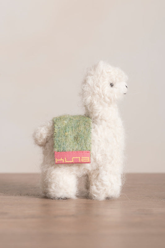 Peluche Qoni Mediana De Baby Alpaca Color Ecru
