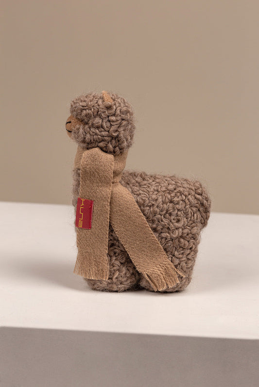 Peluche Qoni Grande De Baby Alpaca Color Gris
