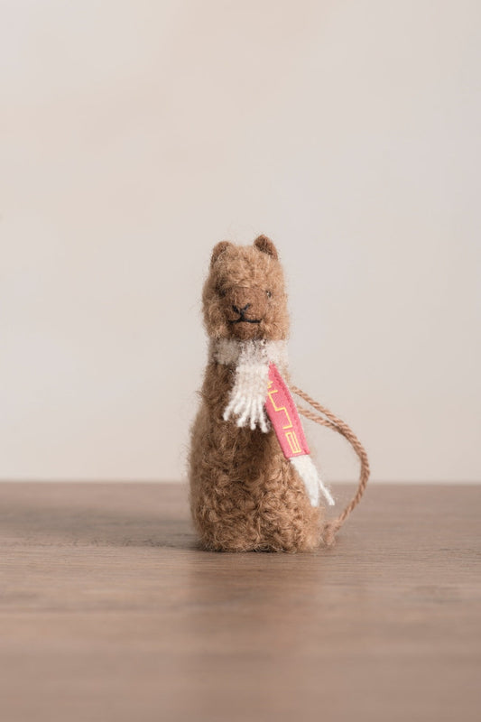 Peluche Qoni Pequeña De Baby Alpaca Color Vicuna