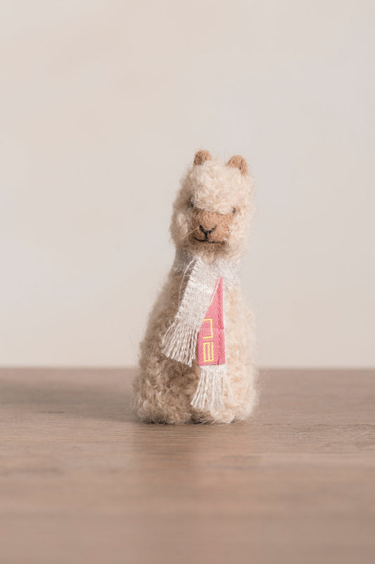 Peluche Qoni Pequeña De Baby Alpaca Color Beige