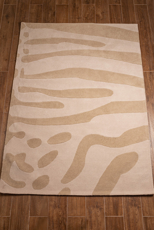 Alfombra Animal Print De Alpaca Color Beige