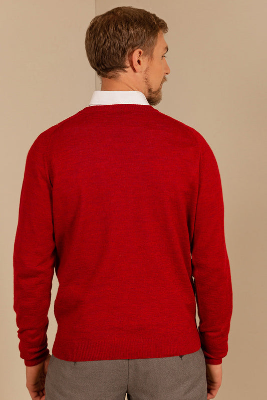 Suéter Theo De Royal Alpaca Color Rosso