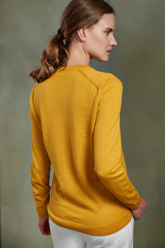 Suéter Alicia De Baby Alpaca Color Yellow