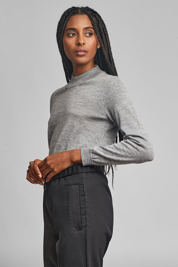 Anahi Grey Baby Alpaca Sweater