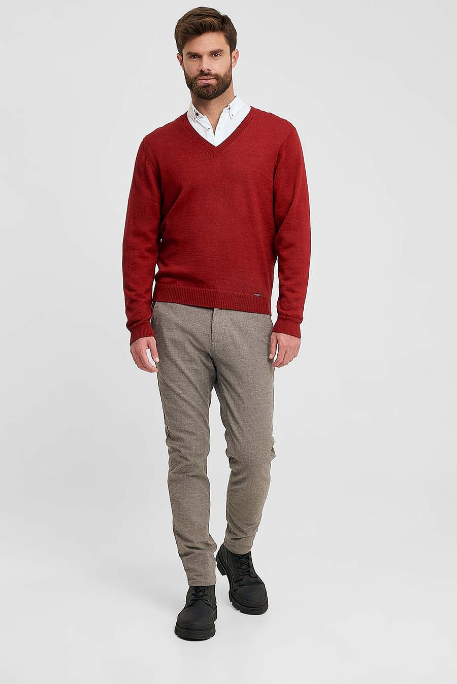 Suéter Alan De Baby Alpaca Color Vermouth