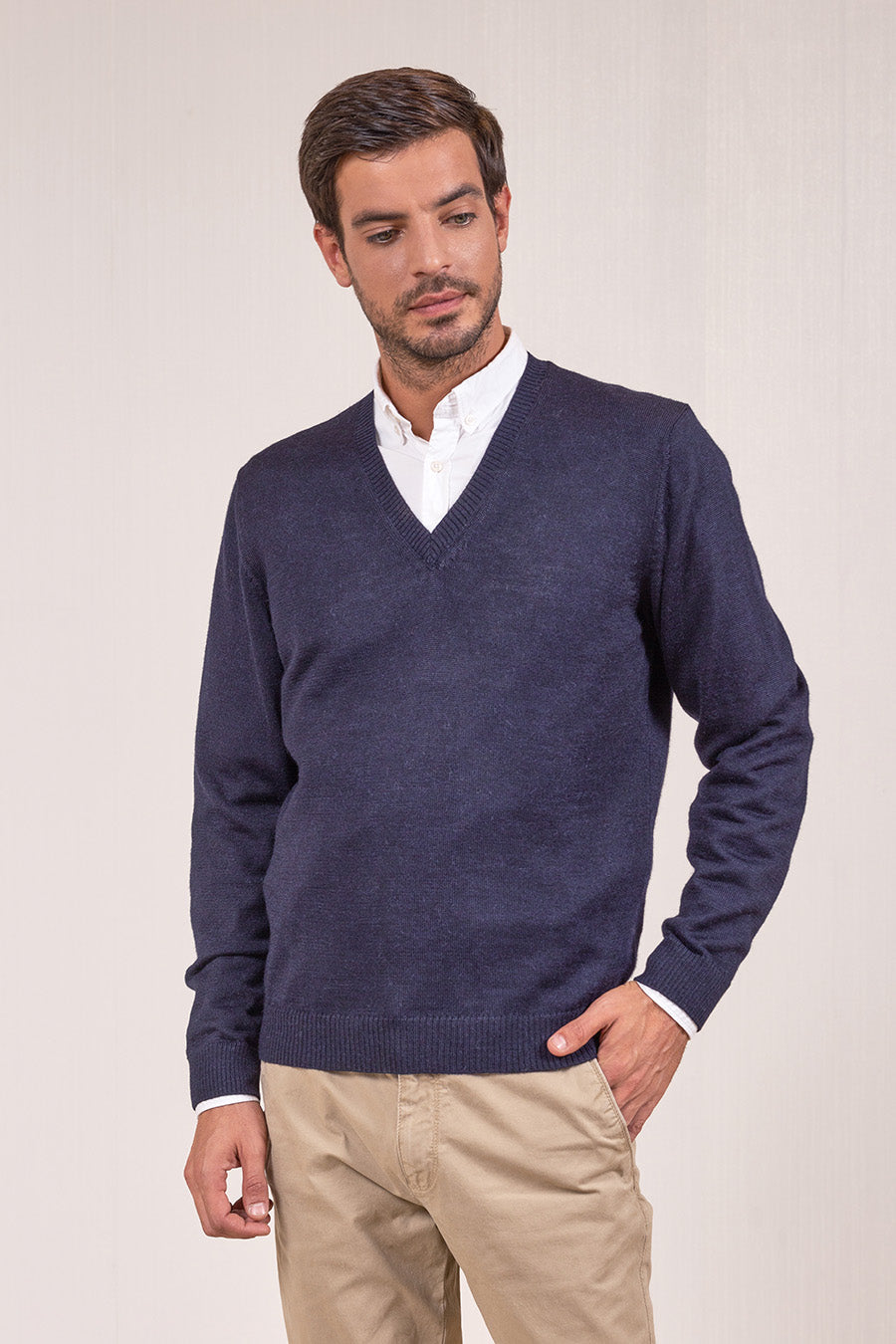 ALAN SWEATER SWEATER IN BABY ALPACA COLOR GOLONDRINA
