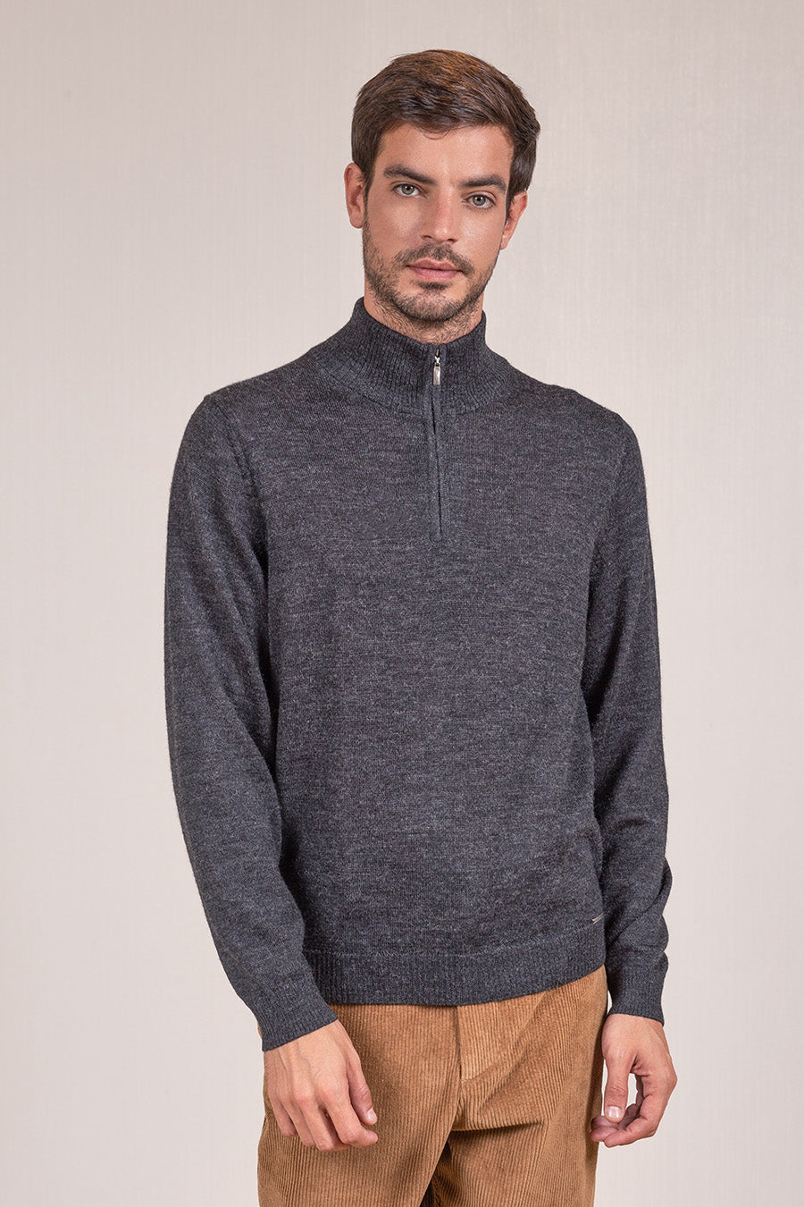 SUÉTER ALBERT DE BABY ALPACA COLOR ANTHRACITE