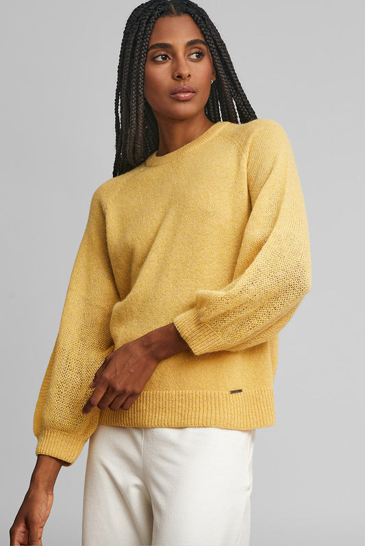 Yellow Baby Alpaca Wake Sweater