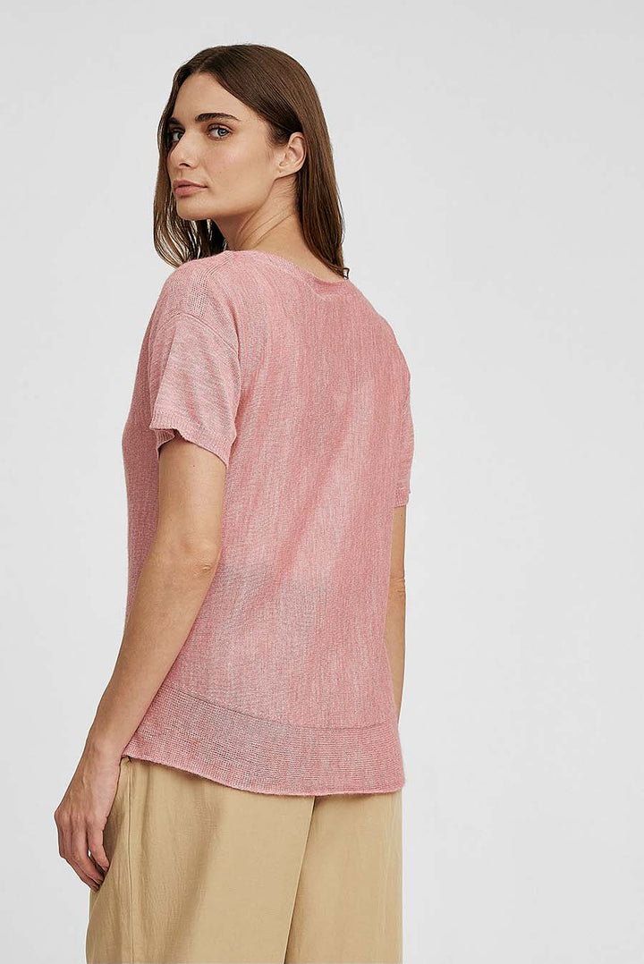 Sweater Where Baby Alpaca & Silk Pink Color