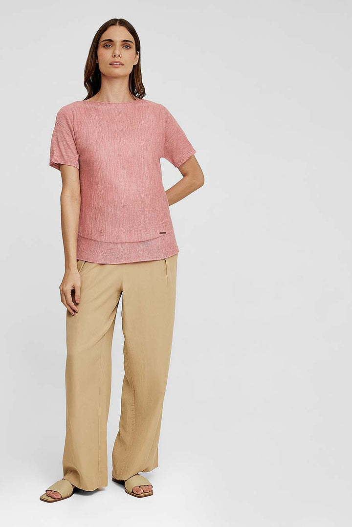 Sweater Where Baby Alpaca & Silk Pink Color
