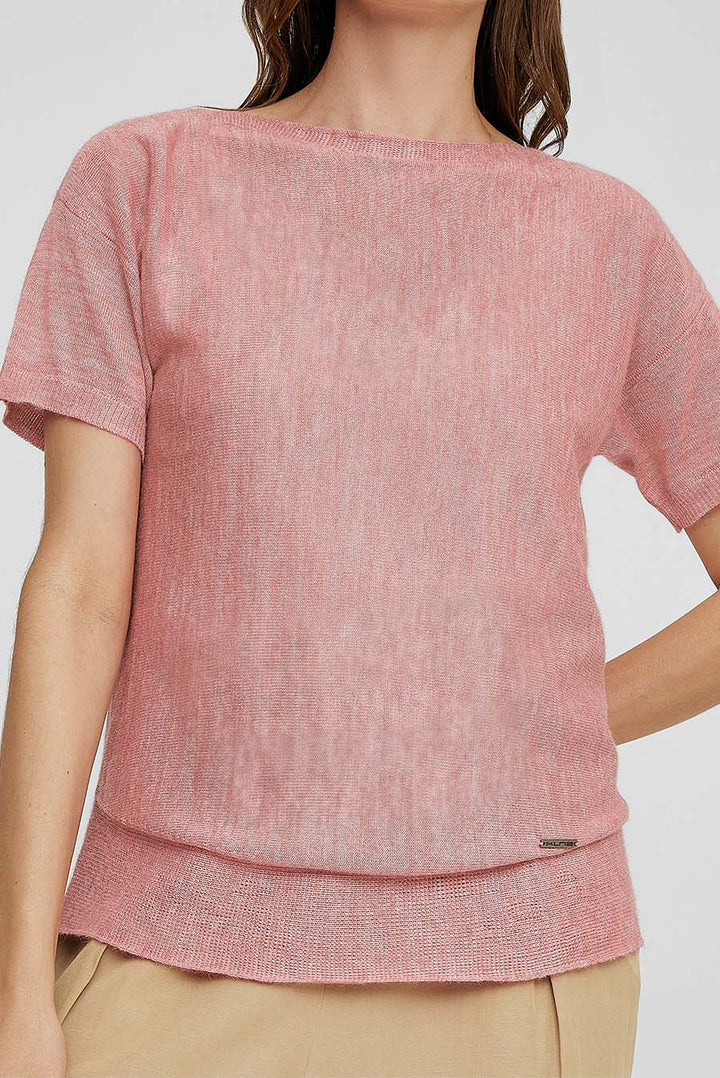 Sweater Where Baby Alpaca & Silk Pink Color
