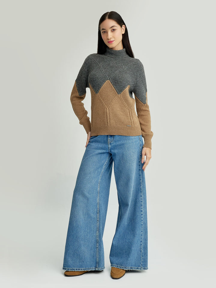 Yelissa Camel Baby Alpaca Sweater