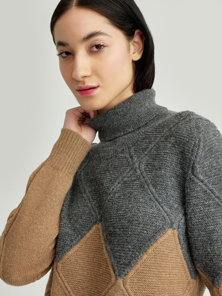 Yelissa Camel Baby Alpaca Sweater