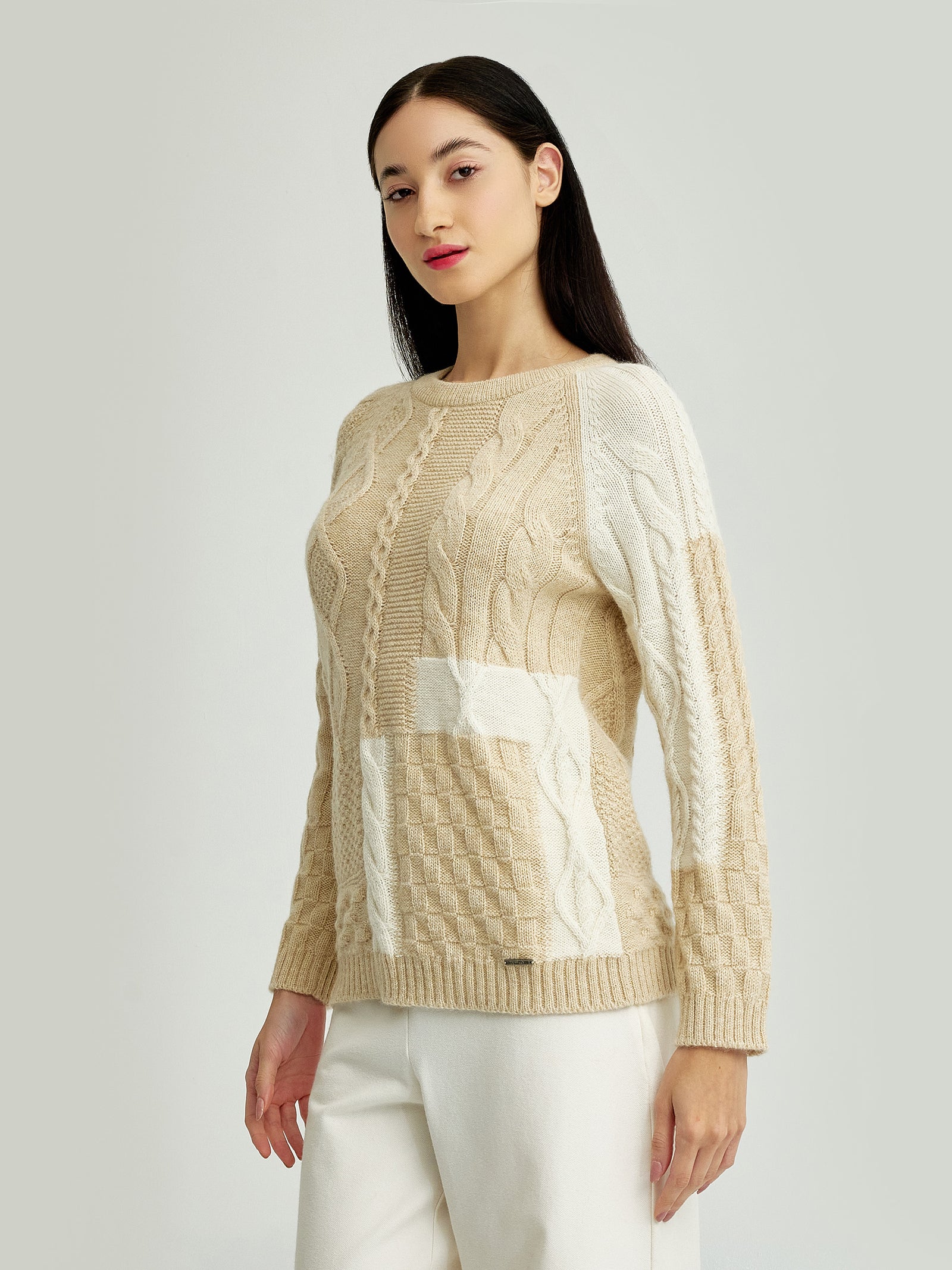 Yes Baby Alpaca Sweater in Beige