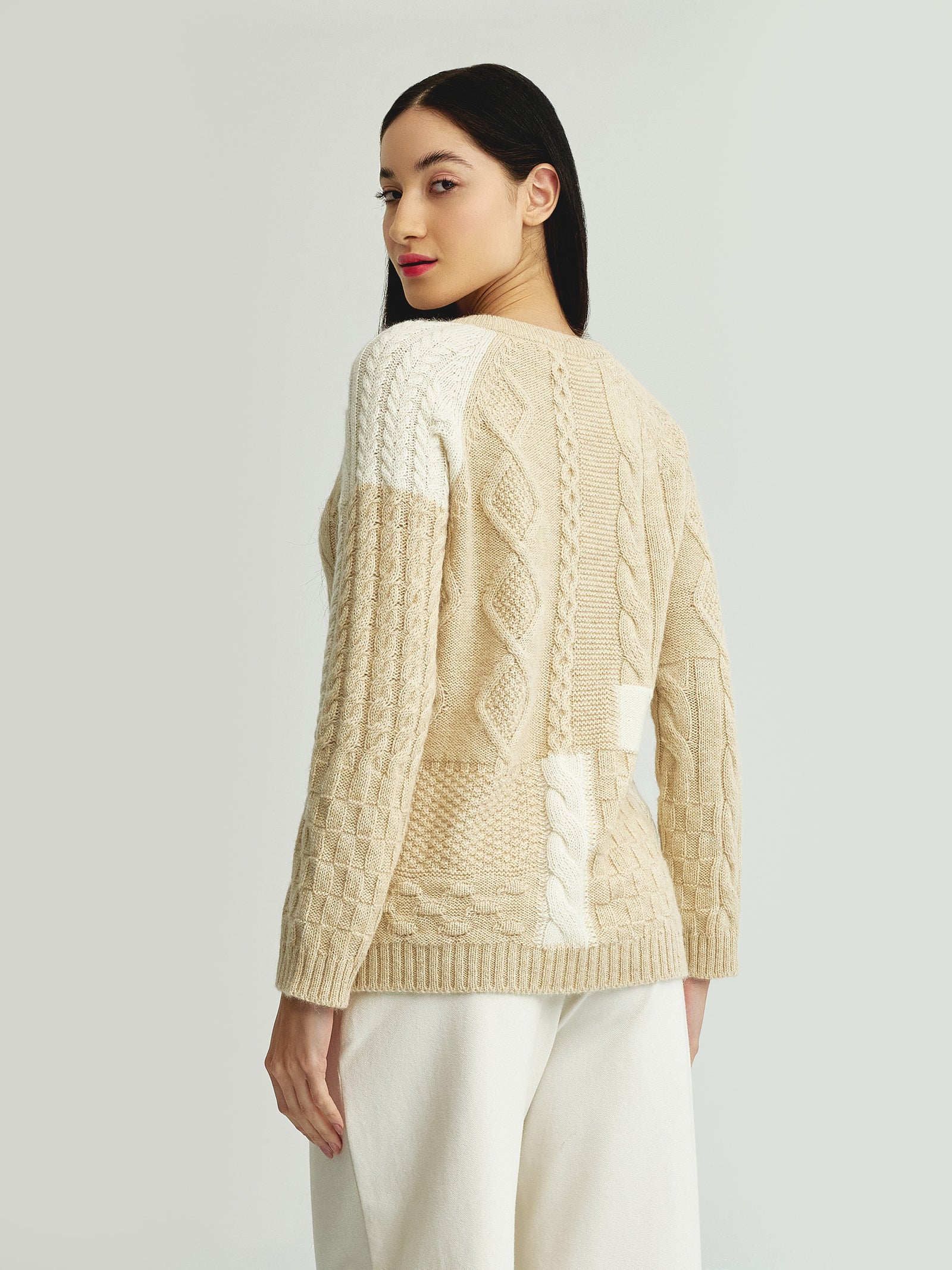 Yes Baby Alpaca Sweater in Beige