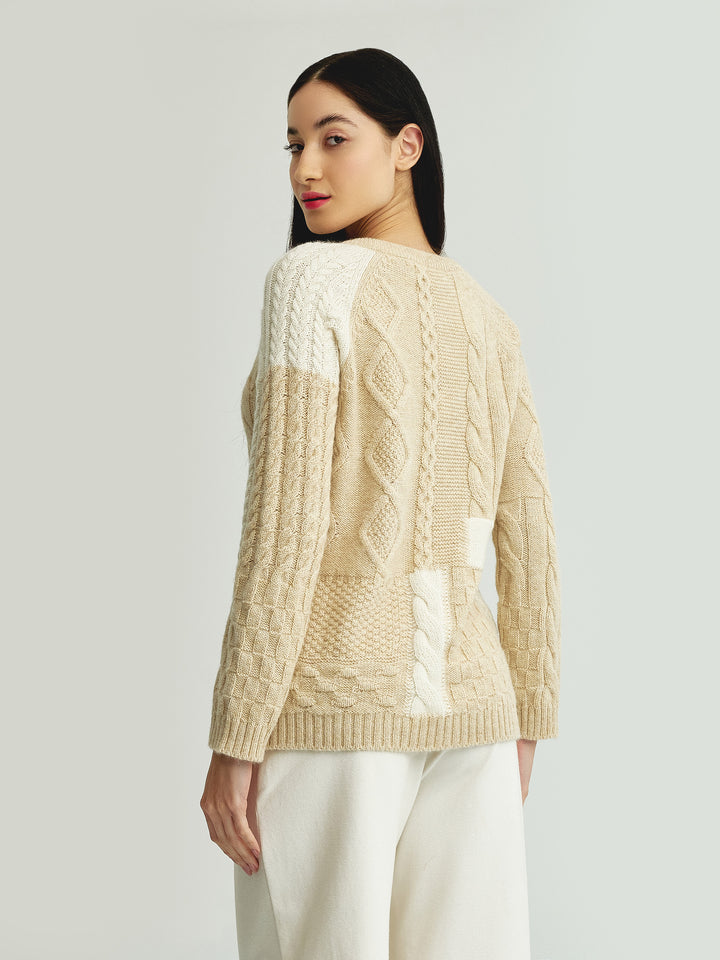 Yes Baby Alpaca Sweater in Beige