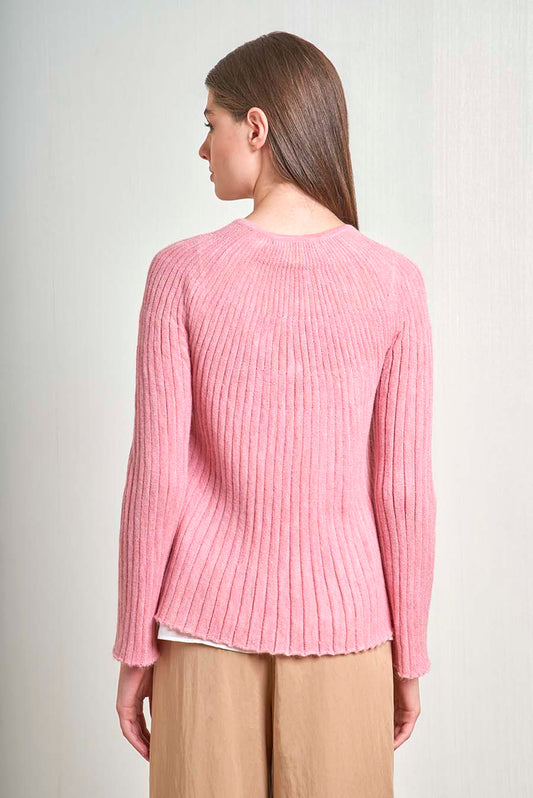Cardigan Vanda De Baby Alpaca Color Peonia