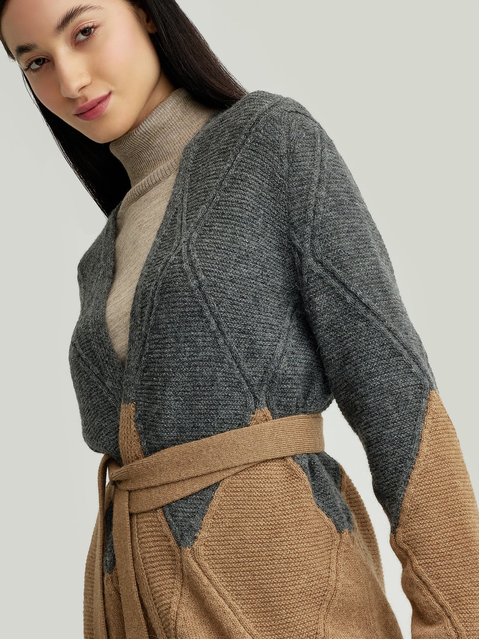 Yelissa Baby Alpaca Cardigan in Camel