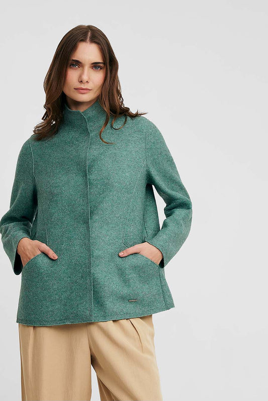 Saco Weasly De Alpaca Color Verde