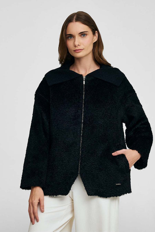 Willma De Suri Jacket Alpaca &amp; Wool Color Black