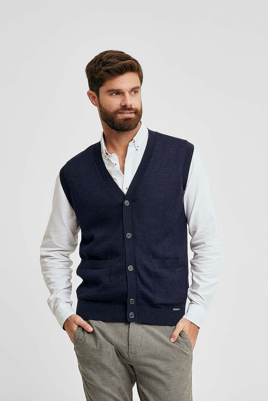 Arnold Baby Alpaca Vest in Golondrina Color