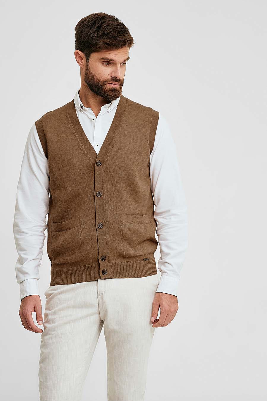 Camel Arnold Baby Alpaca Vest